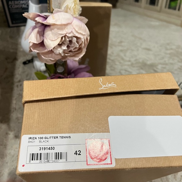 SOLD!!!! Authentic Christian Louboutin black glitter 42 Iriza 100 pumps heels - Picture 6 of 14